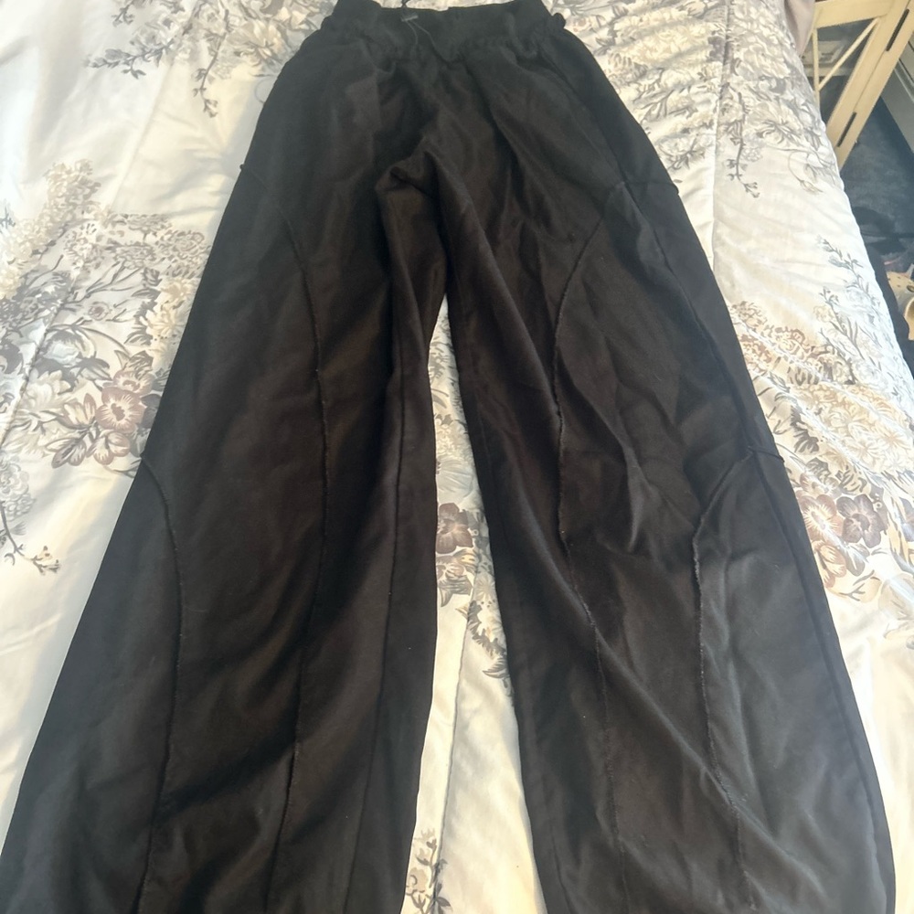Black Wide-Leg Pants